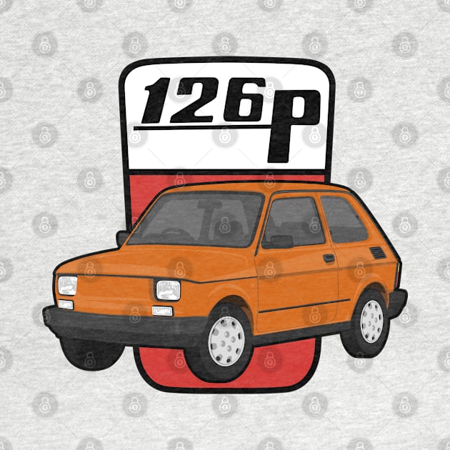 126P Car maluch 126 orange by creative.z